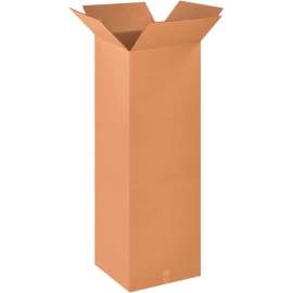 Global Industrial Tall Cardboard Corrugated Boxes, 16"L x 16"W x 48"H, Kraft