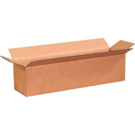 Global Industrial Long Cardboard Corrugated Boxes, 16"L x 4"W x 4"H, Kraft