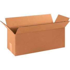 Global Industrial Long Cardboard Corrugated Boxes, 16"L x 5"W x 5"H, Kraft