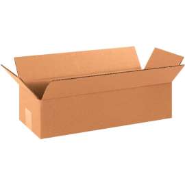 Global Industrial Long Cardboard Corrugated Boxes, 16"L x 6"W x 4"H, Kraft