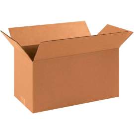 Global Industrial Long Cardboard Corrugated Boxes, 16"L x 8"W x 8"H, Kraft