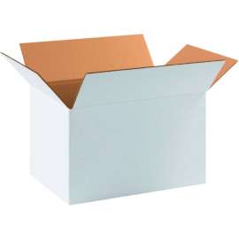Global Industrial Cardboard Corrugated Boxes, 17-1/4"L x 11-1/4"W x 10"H, White