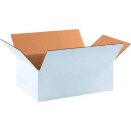 Global Industrial Cardboard Corrugated Boxes, 17-1/4"L x 11-1/4"W x 6"H, White