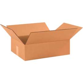 Global Industrial Flat Cardboard Corrugated Boxes, 17-1/2"L x 12"W x 3"H, Kraft