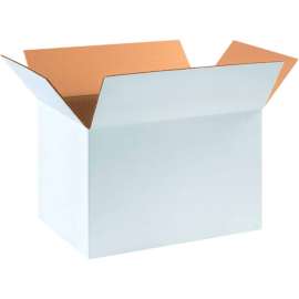Global Industrial Cardboard Corrugated Boxes, 18"L x 12"W x 12"H, White