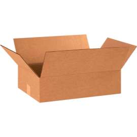 Global Industrial Flat Cardboard Corrugated Boxes, 18"L x 12"W x 5"H, Kraft