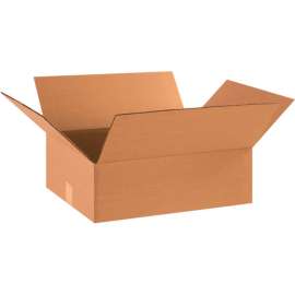 Global Industrial Flat Cardboard Corrugated Boxes, 18"L x 14"W x 6"H, Kraft