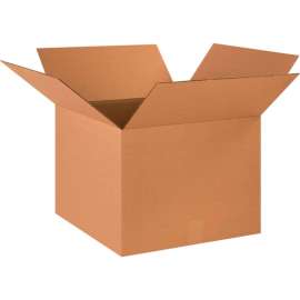 Global Industrial Cardboard Corrugated Boxes, 18"L x 18"W x 14"H, Kraft