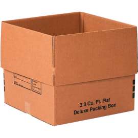 Deluxe Cardboard Corrugated Boxes, 18"L x 18"W x 16"H, Kraft