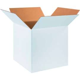 Global Industrial Cardboard Corrugated Boxes, 18"L x 18"W x 18"H, White