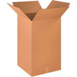Global Industrial Tall Cardboard Corrugated Boxes, 18"L x 18"W x 30"H, Kraft
