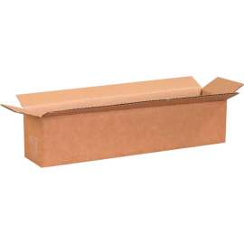 Global Industrial Long Cardboard Corrugated Boxes, 18"L x 4"W x 4"H, Kraft