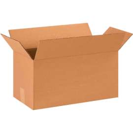 Global Industrial Long Cardboard Corrugated Boxes, 18"L x 9"W x 9"H, Kraft