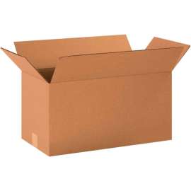 Global Industrial Long Cardboard Corrugated Boxes, 20"L x 10"W x 10"H, Kraft