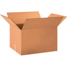 Global Industrial Cardboard Corrugated Boxes, 20"L x 15"W x 12"H, Kraft