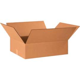 Global Industrial Flat Cardboard Corrugated Boxes, 20"L x 15"W x 6"H, Kraft