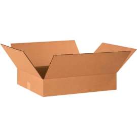 Global Industrial Flat Cardboard Corrugated Boxes, 20"L x 16"W x 4"H, Kraft