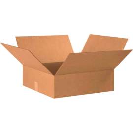 Global Industrial Flat Cardboard Corrugated Boxes, 20"L x 20"W x 6"H, Kraft