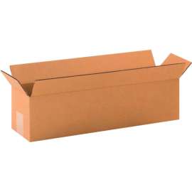 Global Industrial Long Cardboard Corrugated Boxes, 20"L x 5"W x 5"H, Kraft