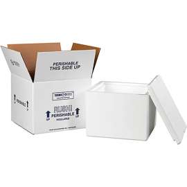 Reusable & Recyclable Insulated Shipping Kit, 9-1/2"L x 9-1/2"W x 7"H, White