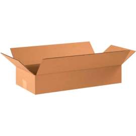 Global Industrial Flat Cardboard Corrugated Boxes, 22"L x 10"W x 4"H, Kraft