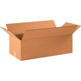 Global Industrial Flat Cardboard Corrugated Boxes, 22"L x 10"W x 6"H, Kraft