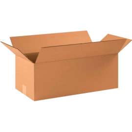 Global Industrial Long Cardboard Corrugated Boxes, 22"L x 10"W x 8"H, Kraft