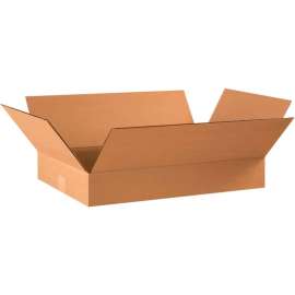 Global Industrial Flat Cardboard Corrugated Boxes, 22"L x 14"W x 4"H, Kraft