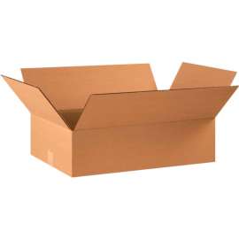 Global Industrial Flat Cardboard Corrugated Boxes, 22"L x 14"W x 6"H, Kraft