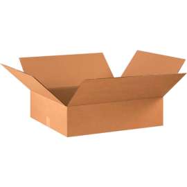 Global Industrial Flat Cardboard Corrugated Boxes, 22"L x 18"W x 6"H, Kraft