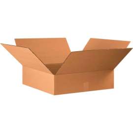 Global Industrial Flat Cardboard Corrugated Boxes, 22"L x 22"W x 6"H, Kraft