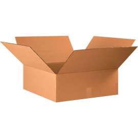 Global Industrial Flat Cardboard Corrugated Boxes, 22"L x 22"W x 8"H, Kraft
