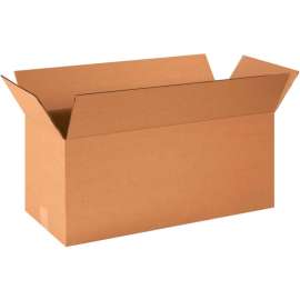 Global Industrial Long Cardboard Corrugated Boxes, 24"L x 10"W x 10"H, Kraft