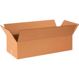 Global Industrial Flat Cardboard Corrugated Boxes, 24"L x 10"W x 6"H, Kraft