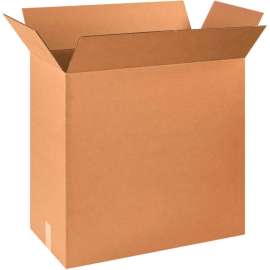 Global Industrial Cardboard Corrugated Boxes, 24"L x 12"W x 24"H, Kraft