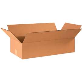 Global Industrial Flat Cardboard Corrugated Boxes, 24"L x 12"W x 6"H, Kraft