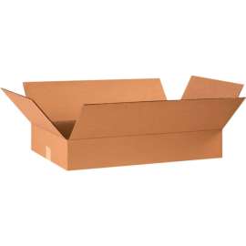 Global Industrial Flat Cardboard Corrugated Boxes, 24"L x 14"W x 4"H, Kraft