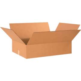 Global Industrial Flat Cardboard Corrugated Boxes, 24"L x 18"W x 6"H, Kraft