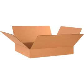 Global Industrial Flat Cardboard Corrugated Boxes, 24"L x 20"W x 4"H, Kraft