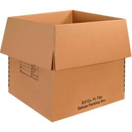 Global Industrial Deluxe Cardboard Corrugated Boxes, 24"L x 24"W x 24"H, Kraft