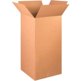 Global Industrial Tall Cardboard Corrugated Boxes, 24"L x 24"W x 48"H, Kraft