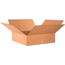 Global Industrial Flat Cardboard Corrugated Boxes, 24"L x 24"W x 7"H, Kraft
