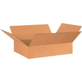 Global Industrial Flat Cardboard Corrugated Boxes, 26"L x 20"W x 6"H, Kraft