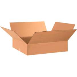 Global Industrial Flat Cardboard Corrugated Boxes, 28"L x 17"W x 5"H, Kraft