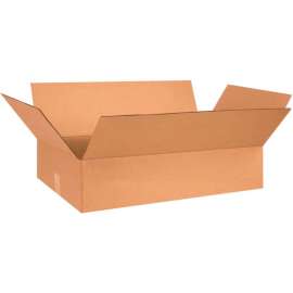 Global Industrial Flat Cardboard Corrugated Boxes, 28"L x 18"W x 6"H, Kraft