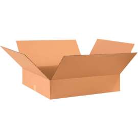 Global Industrial Flat Cardboard Corrugated Boxes, 28"L x 24"W x 6"H, Kraft
