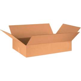Global Industrial Flat Cardboard Corrugated Boxes, 30"L x 20"W x 6"H, Kraft