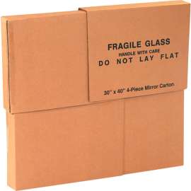 Global Industrial Mirrors Boxes, 30"L x 3-1/2"W x 40"H, Kraft