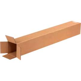 Global Industrial Tall Cardboard Corrugated Boxes, 4"L x 4"W x 32"H, Kraft