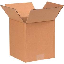 Global Industrial Cardboard Corrugated Boxes, 4"L x 4"W x 5"H, Kraft